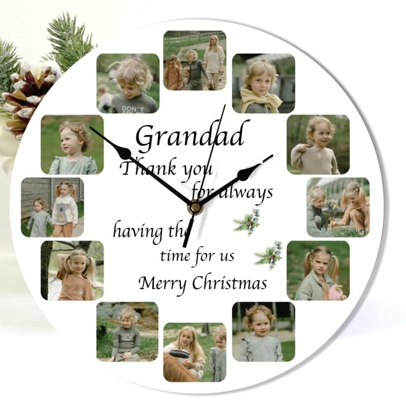 Christmas Grandad clock - Having the time for us