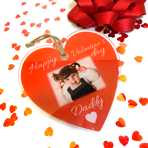 Personalised Valentine's Hanging Heart - Daddy