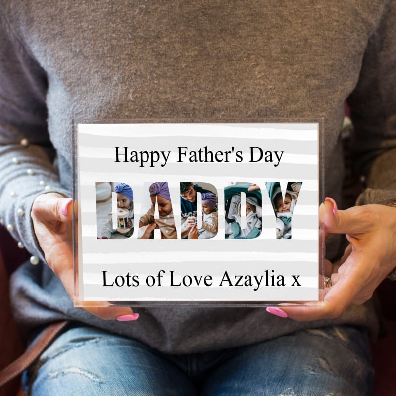 Daddy photo block collage - Father's Day gift 