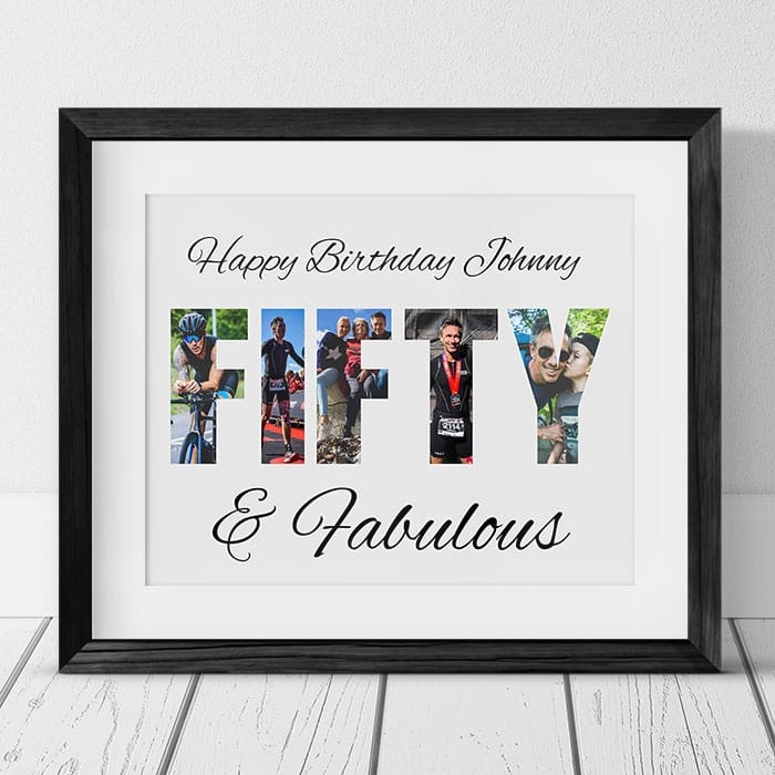 Fifty Birthday Personalised Photo Collage