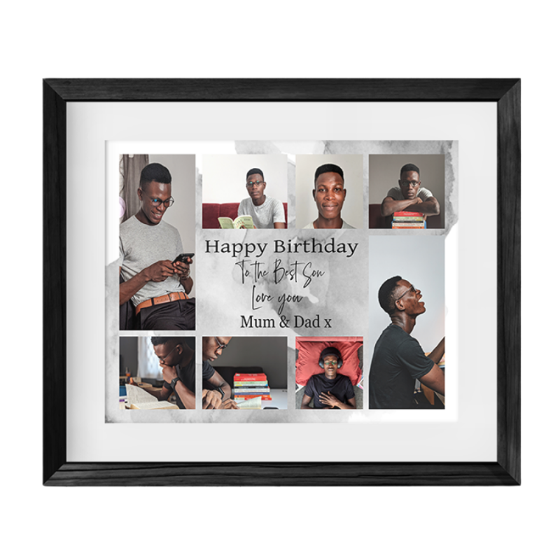 Son Birthday Collage Personalised Frame