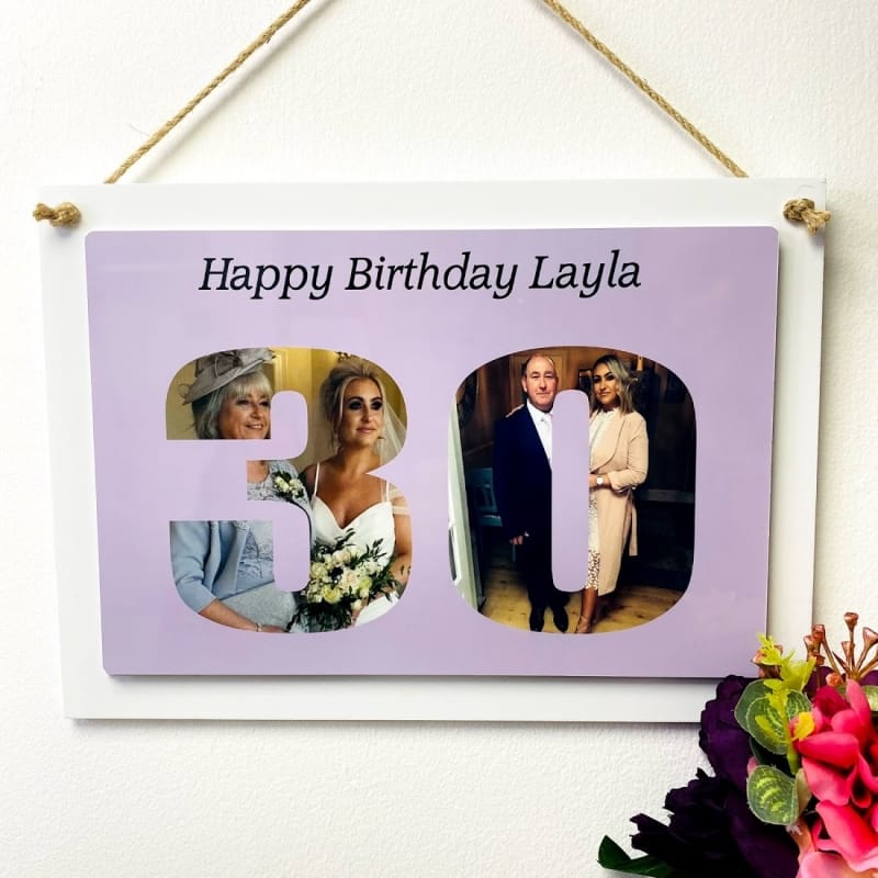 Personalised Deluxe Wall Signs - 30 Birthday 