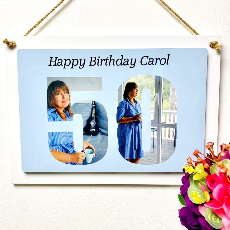 Personalised Deluxe Wall Signs - 50th Birthday