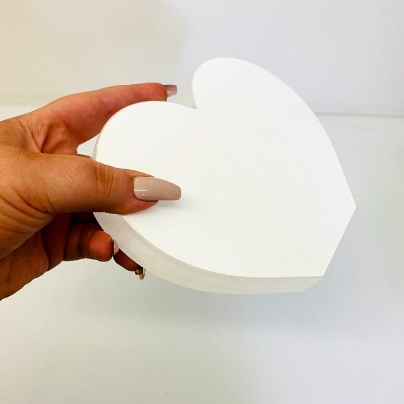 Personalised Acrylic Heart Photo Block - 80th