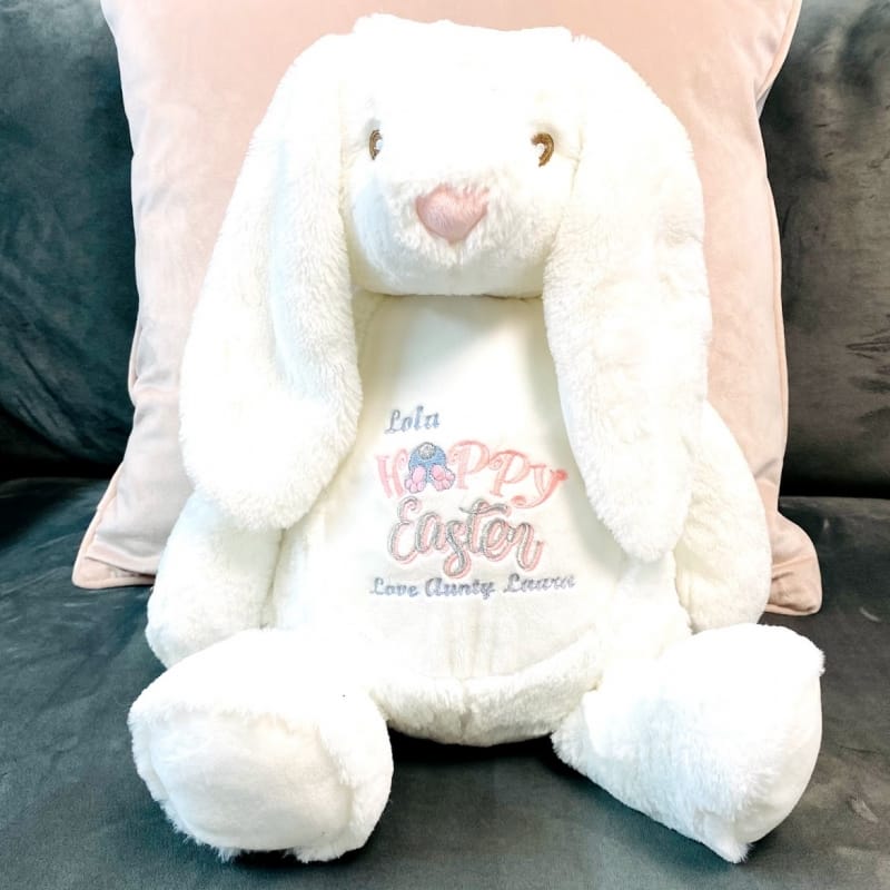 Personalised White Easter Bunny