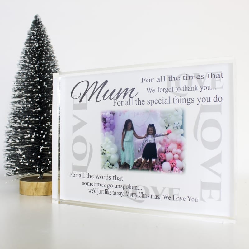 Personalised Thank you Block- Merry Christmas 