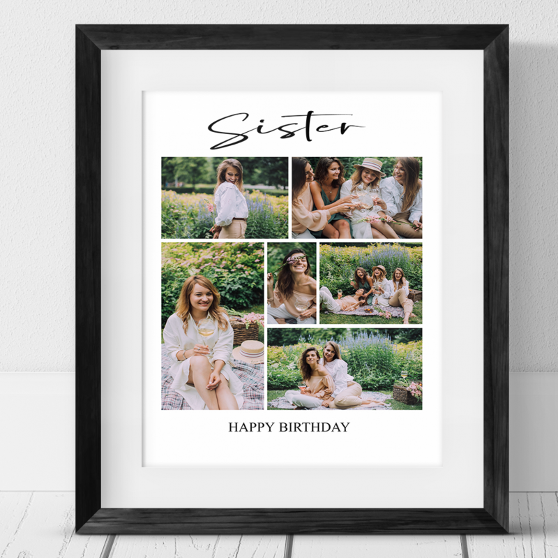  6 photo Birthday Collage - Sister