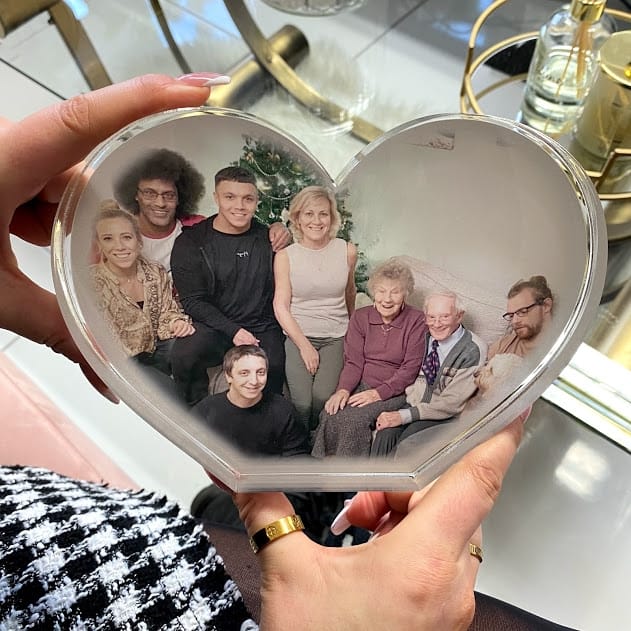 Personalised Acrylic Heart Photo Block - One photo