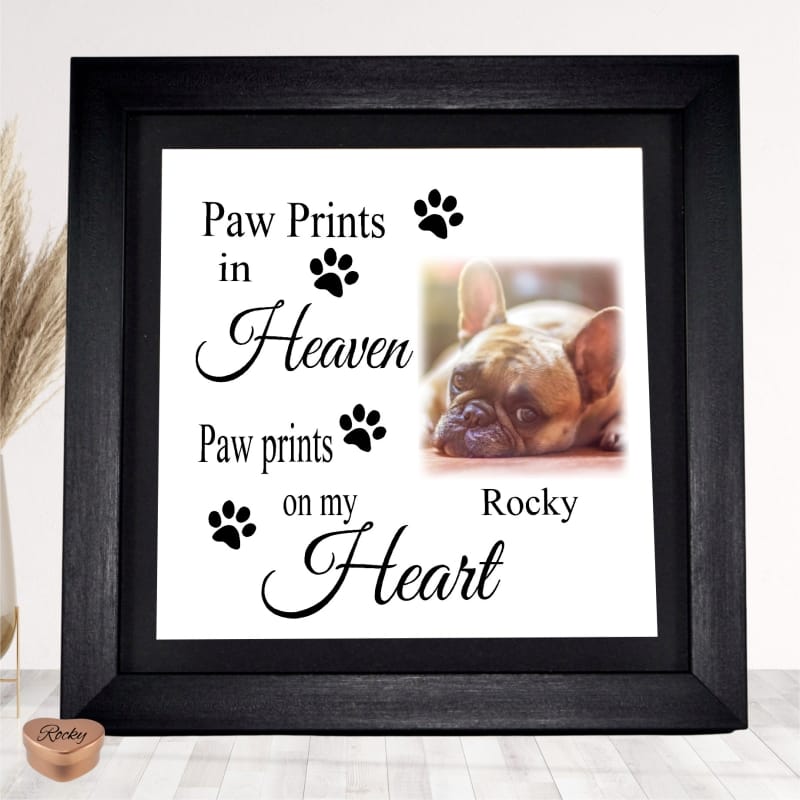 Personalised Ashes Frame - Paw Prints 