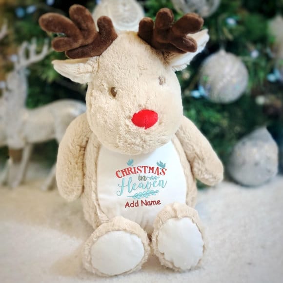 Personalised Christmas In Heaven Reindeer