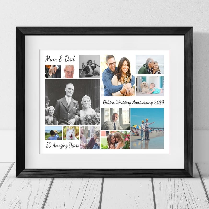 2 Year Anniversary Gift For Girlfriend, Personalized 2 Year Anniversary  Photo Collage Wall Art, Second Anniversary Collage - Best Personalized Gifts  For Everyone