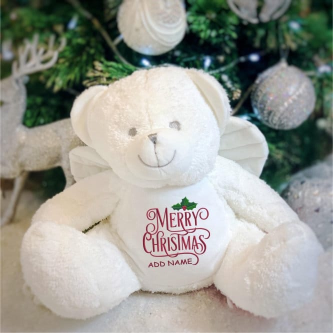 Personalised Christmas Angel Bear