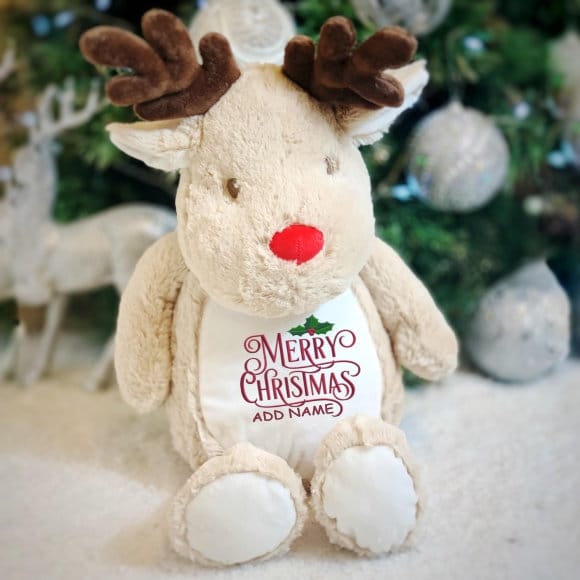Personalised Christmas Teddy Reindeer