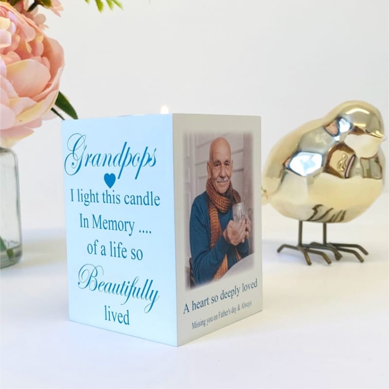 Tea light holder - In memory Father's Day