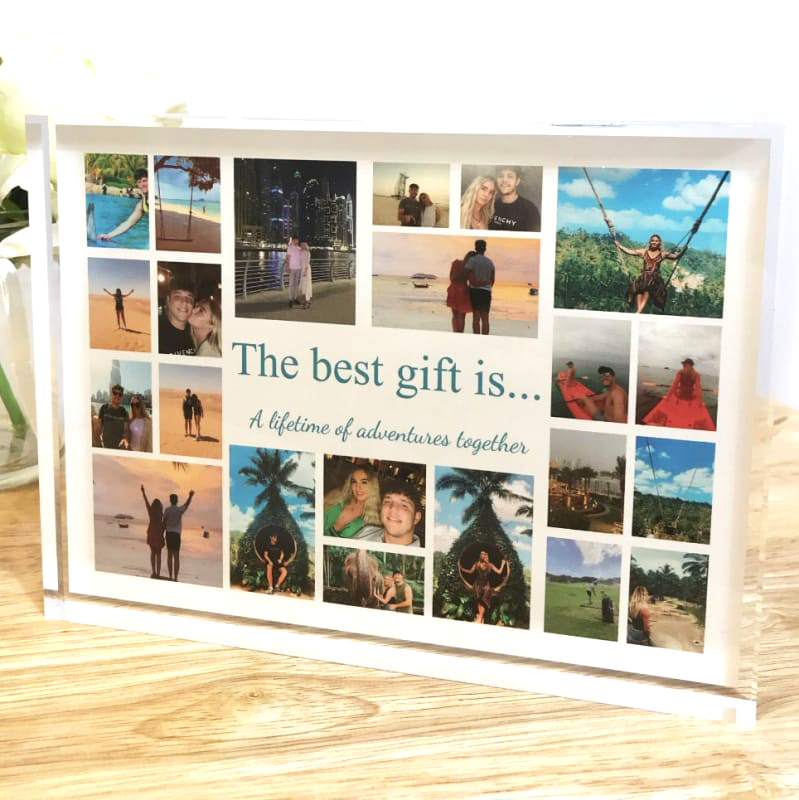 The Best Gift Is... Holiday Photo Collage Block