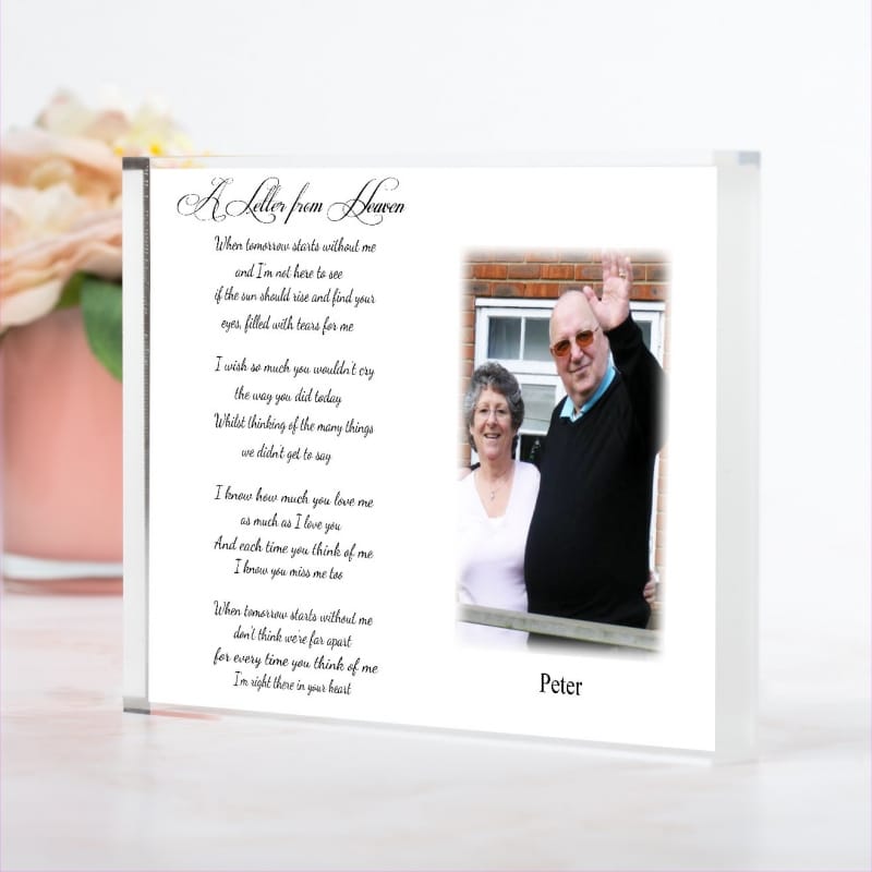 Personalised Remembrance Keepsake - A letter from Heaven