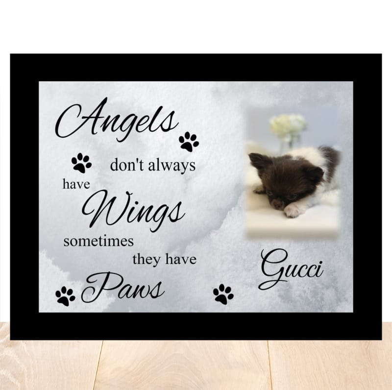 Mounted Print Personalised keepsake - Pet Angel