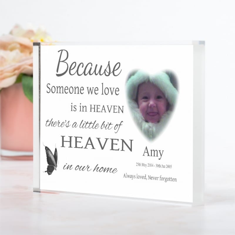 Personalised photo Remembrance Gift - Because someone we love
