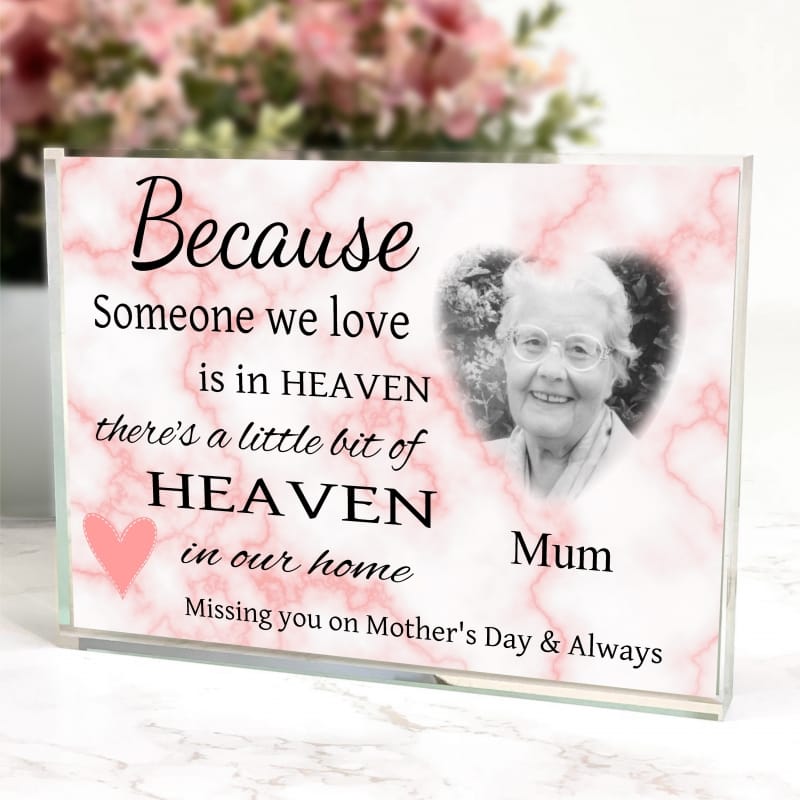 Personalised photo block Remembrance Gift - Mother's day