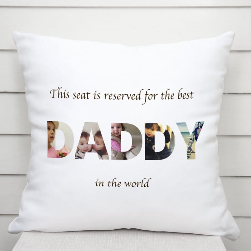 Cushion - Daddy photo letters