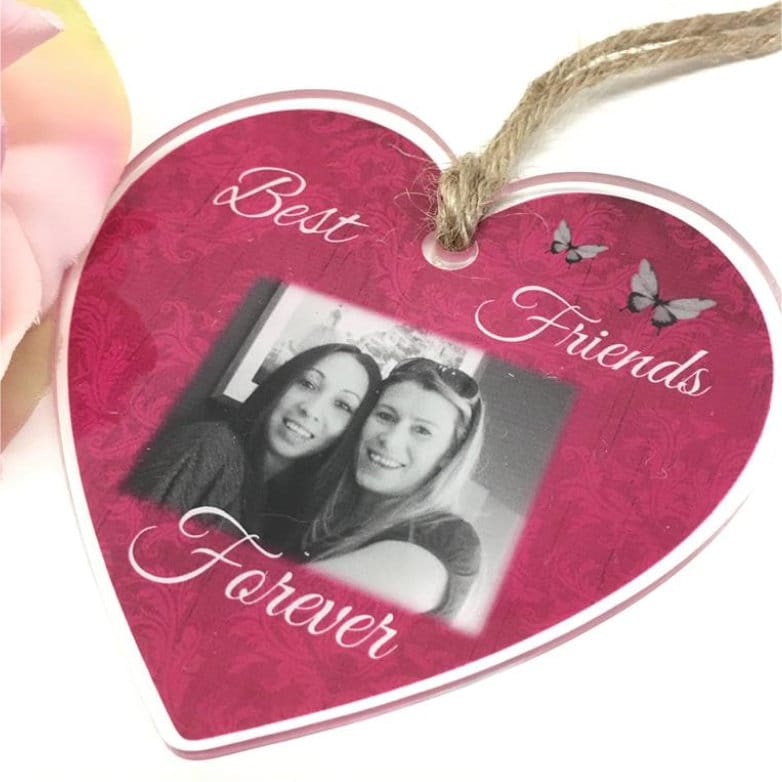 Personalised Acrylic heart - Best friends forever