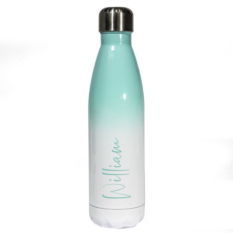 Personalised Green Water Bottle Name 