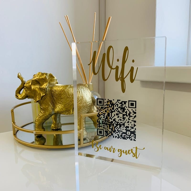 3D Effect Personalised Clear QR Code Photo Block