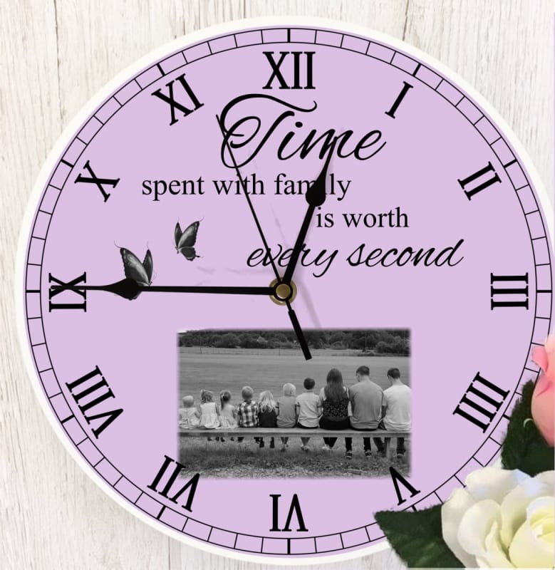 BOGOF Personalised clock - Time spent with family 