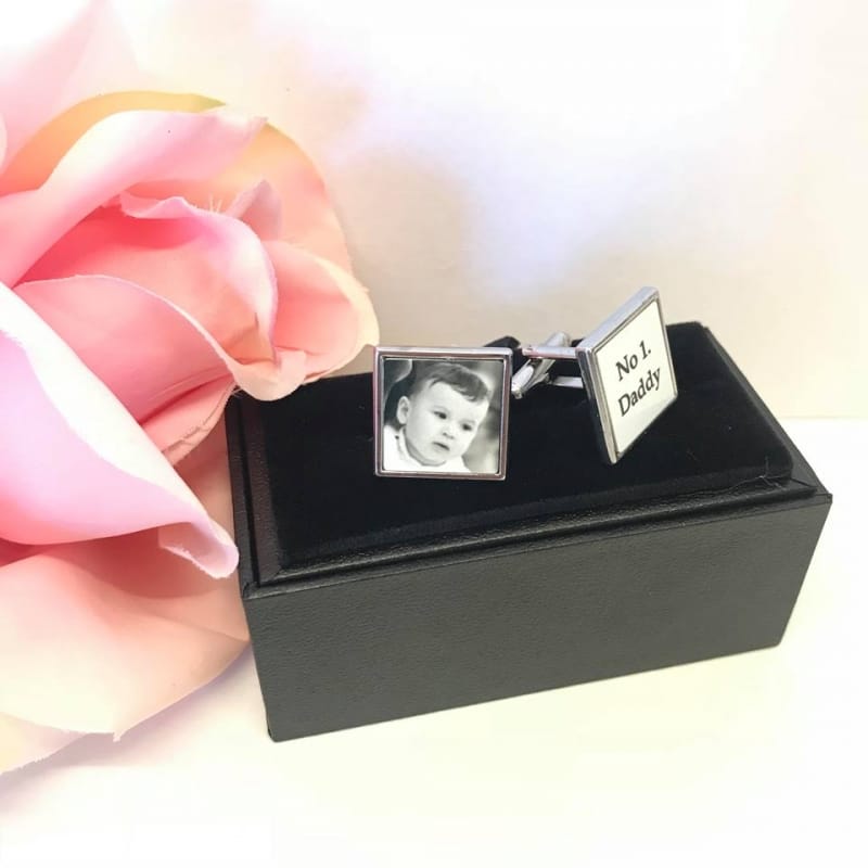 Personalised cuff links boxed set