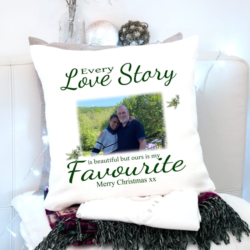 Personalised Christmas cushion - Every love story