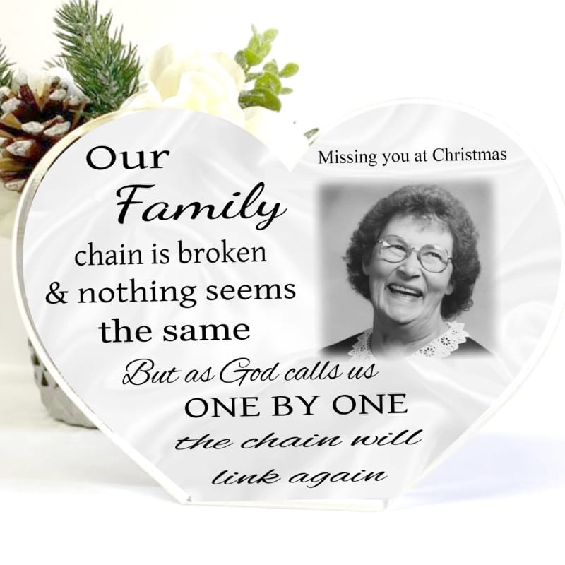 Personalised Christmas Family Chain Heart Block