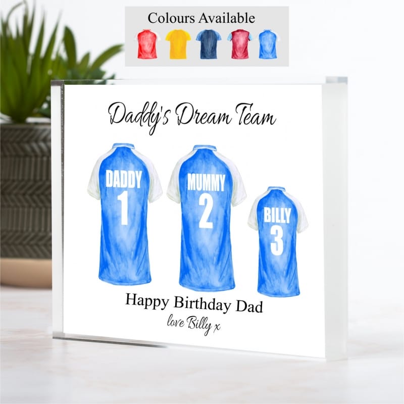 Personalised Family of 3 Football Team