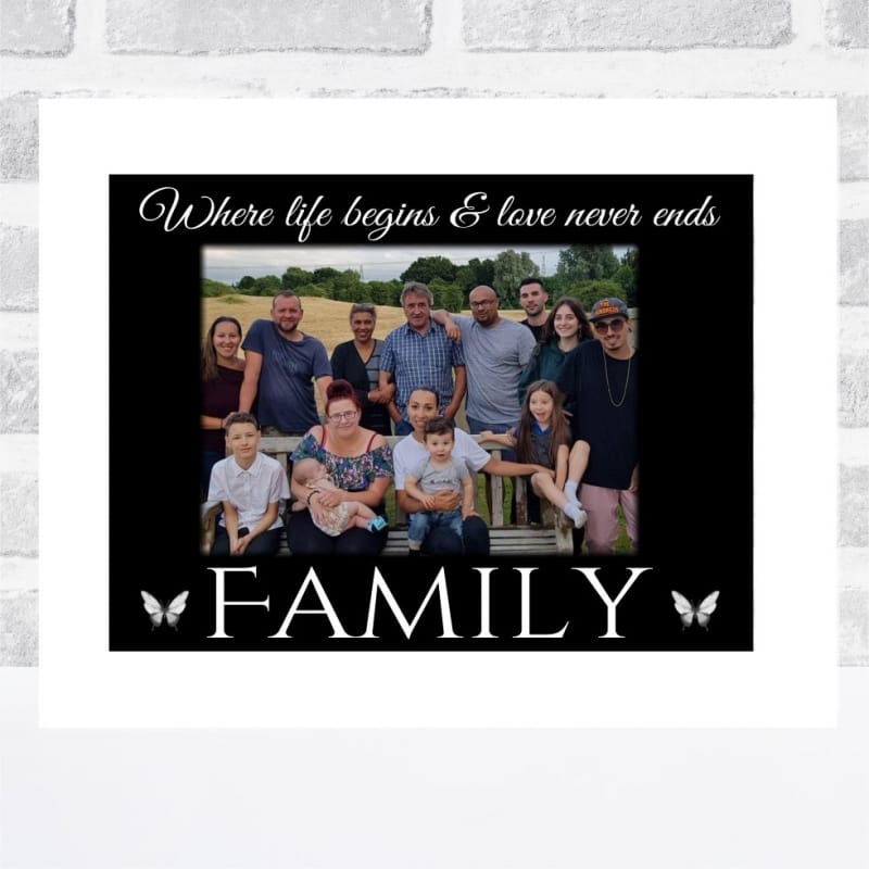 Personalised photo gift -Family where life begins