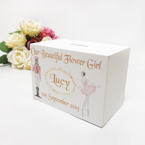 Personalised Money Box Flower Girl