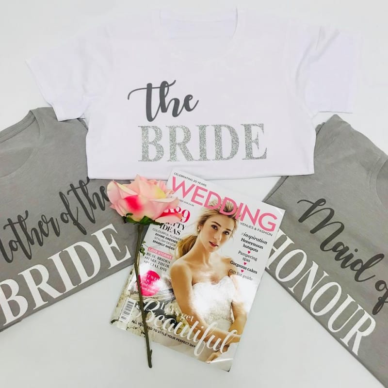 Glitter text wedding lounge wear - Bridesmaid