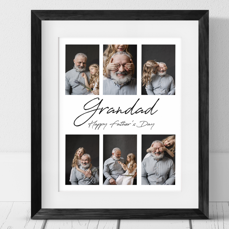 6 Photo Personalised Father's Day Collage  