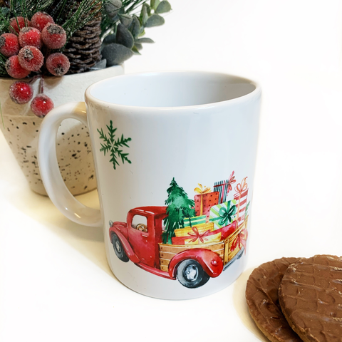 Personalised Christmas Truck Mug 