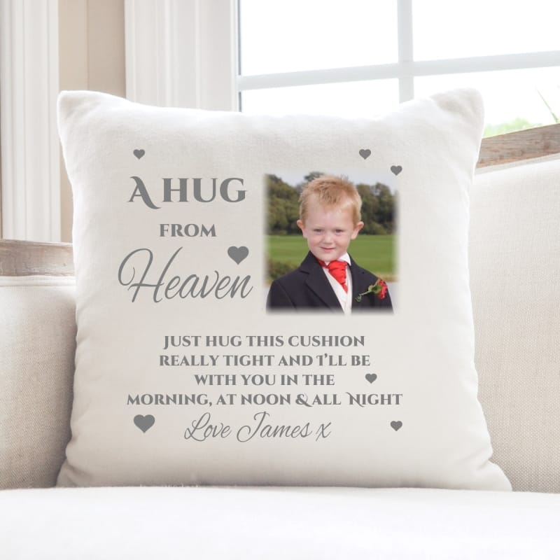 Personalised cushion - A hug from Heaven