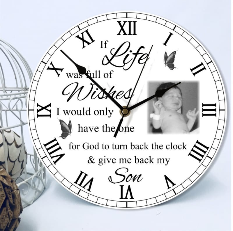 Personalised Remembrance Clock - Wishes