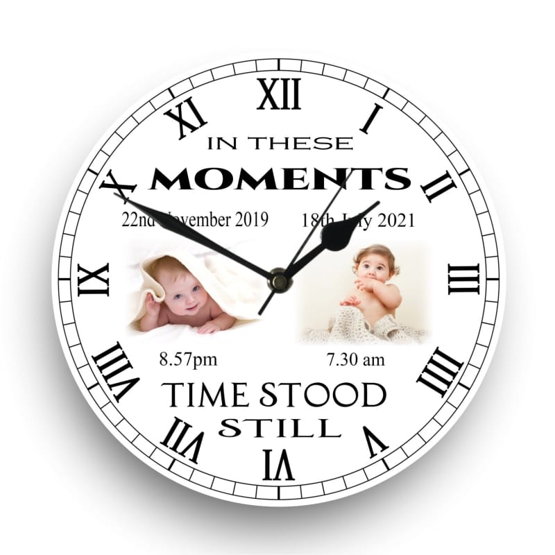 Personalised clock - Moments in time x2 photo