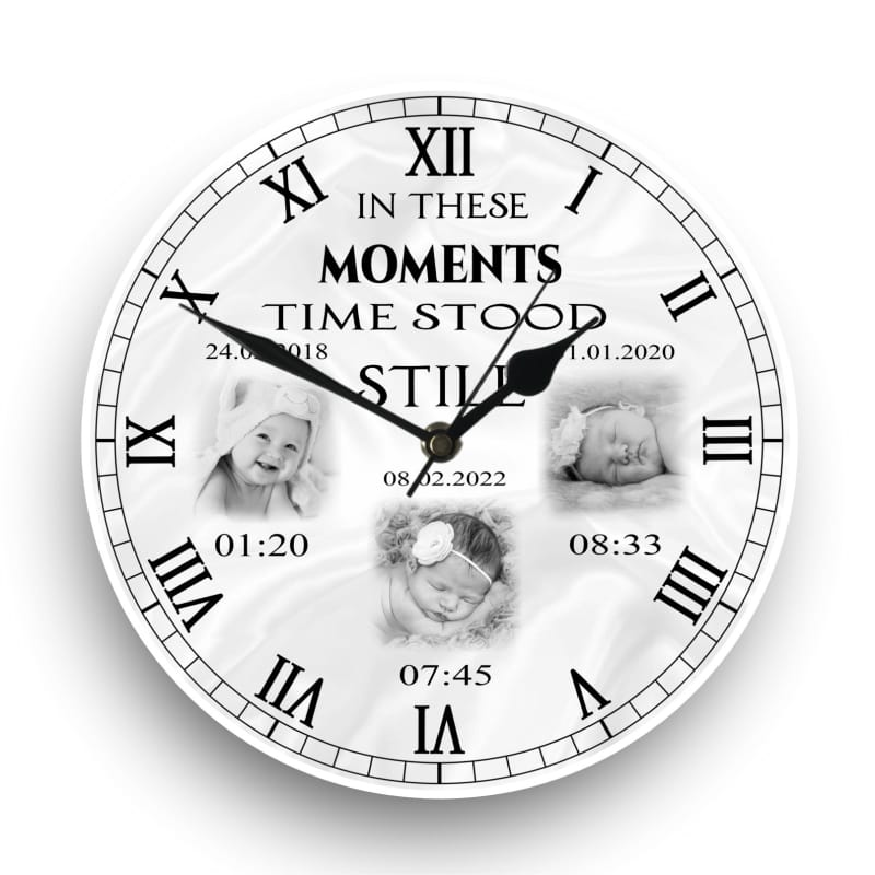 Personalised clock - Moments in time x3 photo