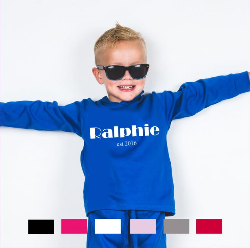 Personalised name and date long sleeved T-shirt