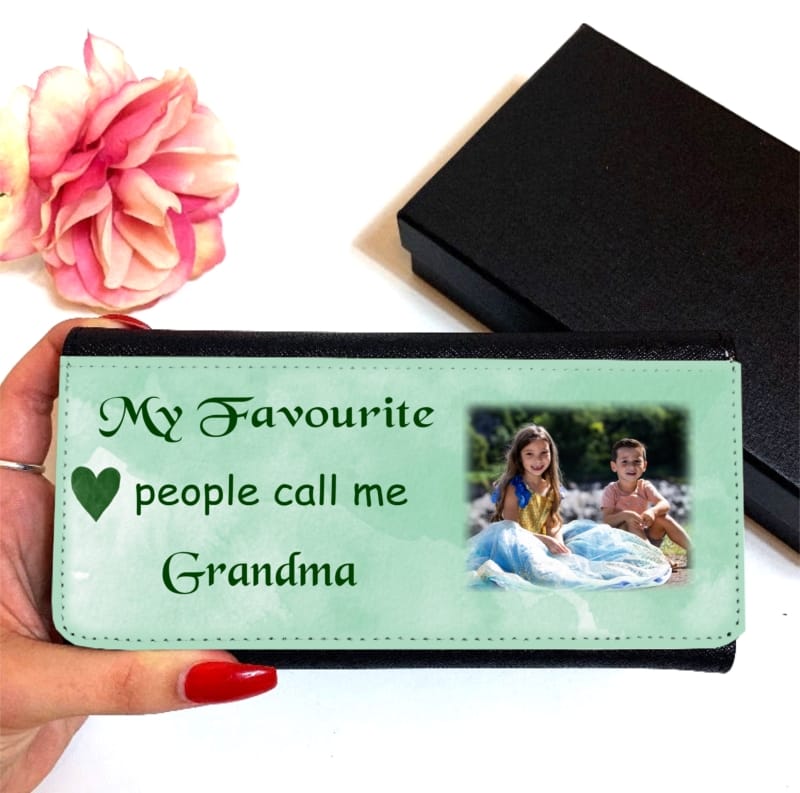 Personalised Black Purse - My favourite people 