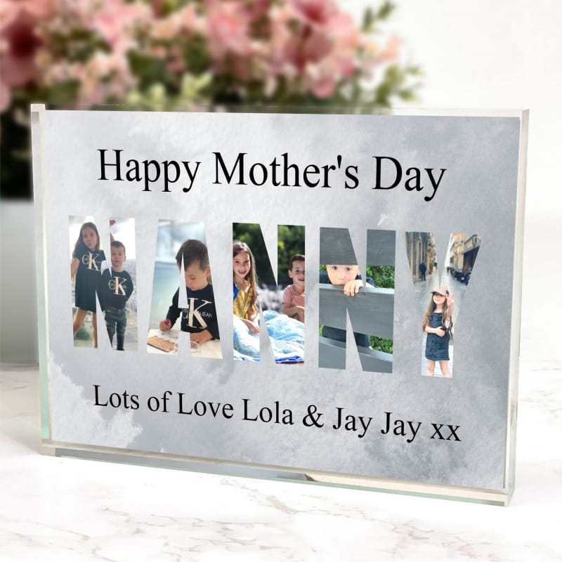 Nanny Photo Block letters Mother's day