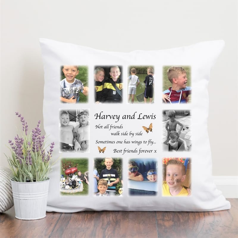 Personalised Photo Cushion, Not All Friends Walk Side By Side