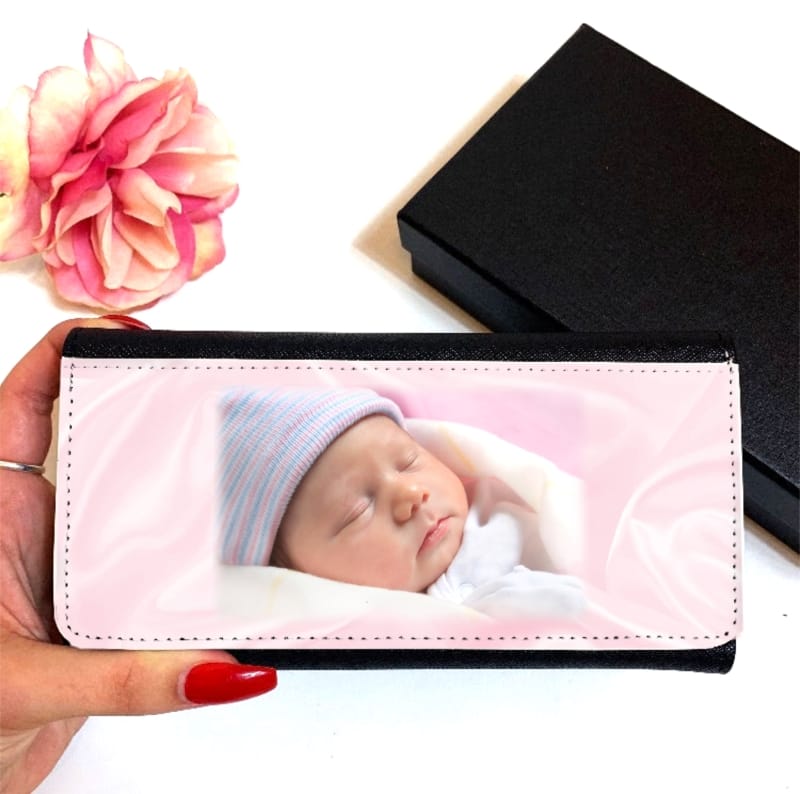 Personalised Black Photo Purse 