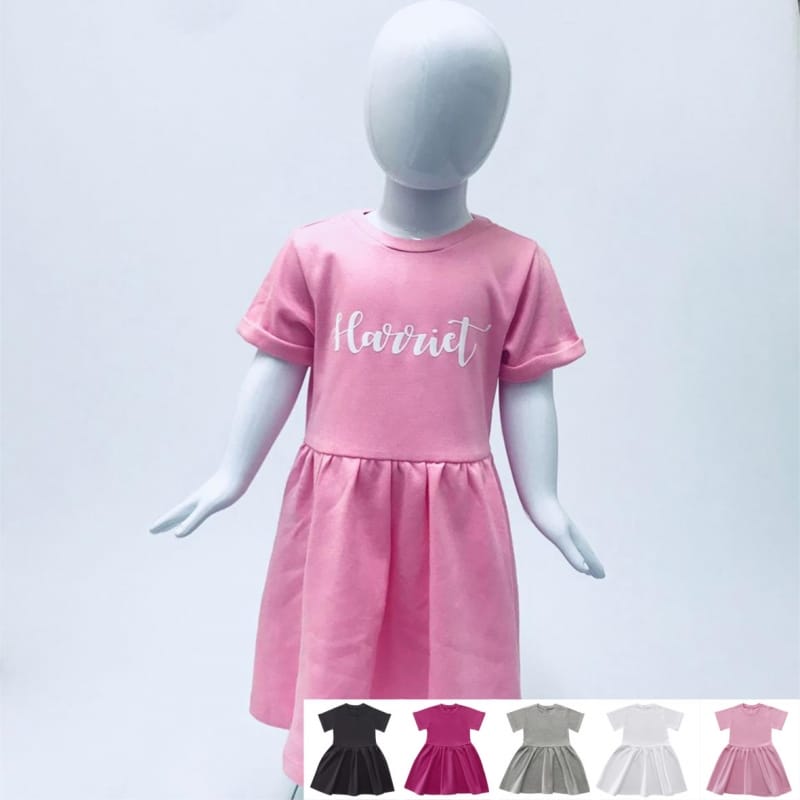Personalised embroidery name dress