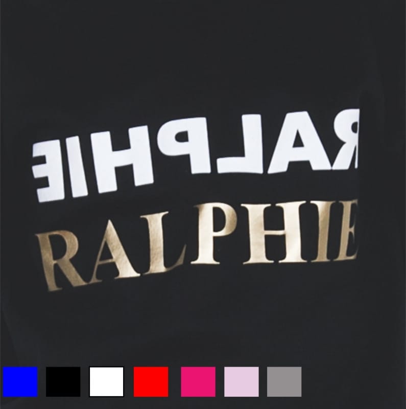 Personalised Gold text name T-shirt