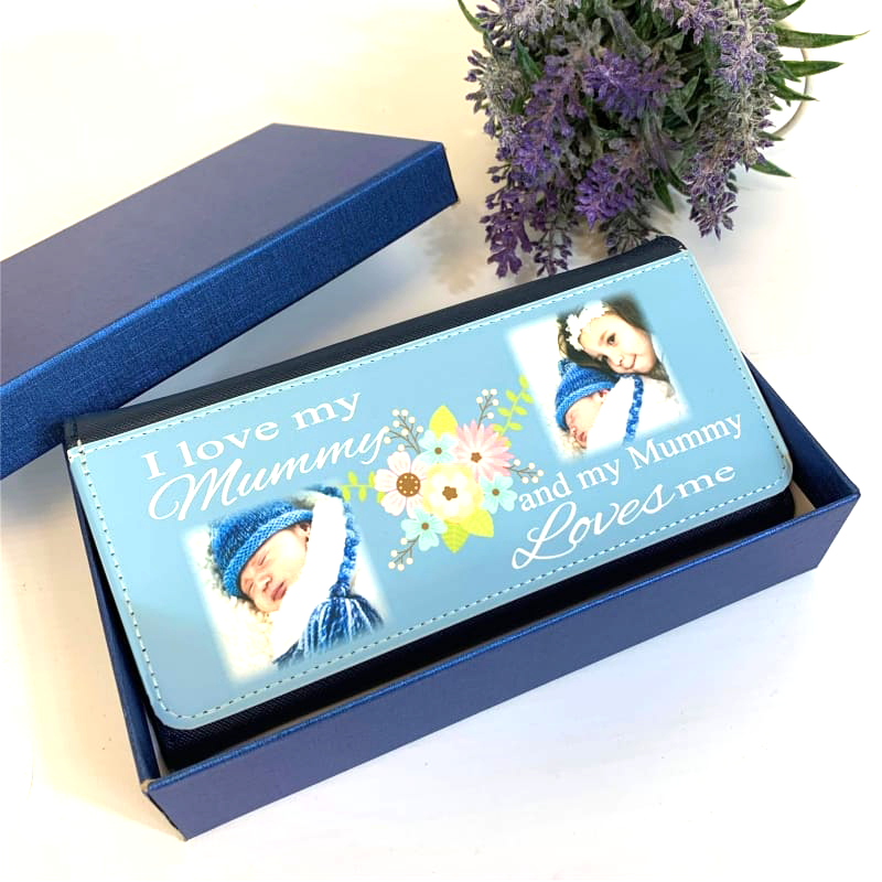 Personalised Blue Purse - Love 