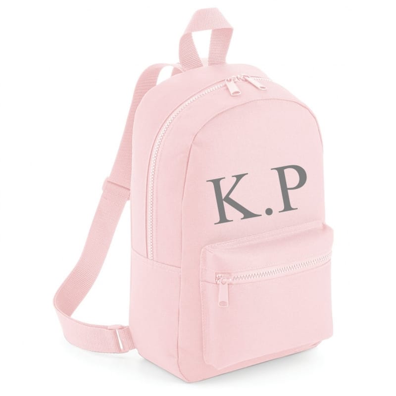Personalised Embroidered Initials Backpack - Pink 
